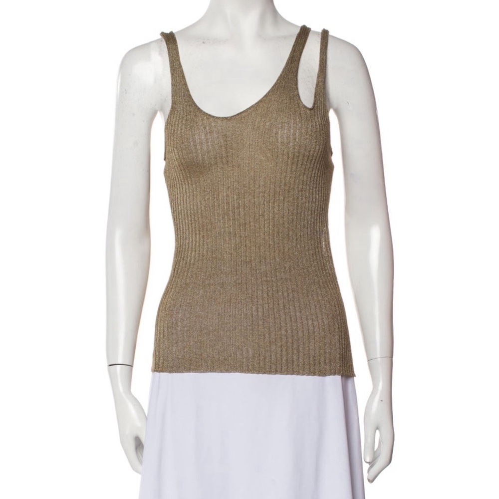 Jonathan Simkhai Metallic Ribbed Tank - Picture 6 of 12